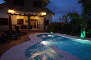 A heated pool