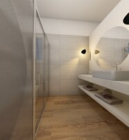 Ducha, cabezal de ducha tipo lluvia, artículos de tocador de diseñador