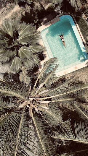 Outdoor pool, pool loungers - Art Hotel Zanzibar (Jambiani)