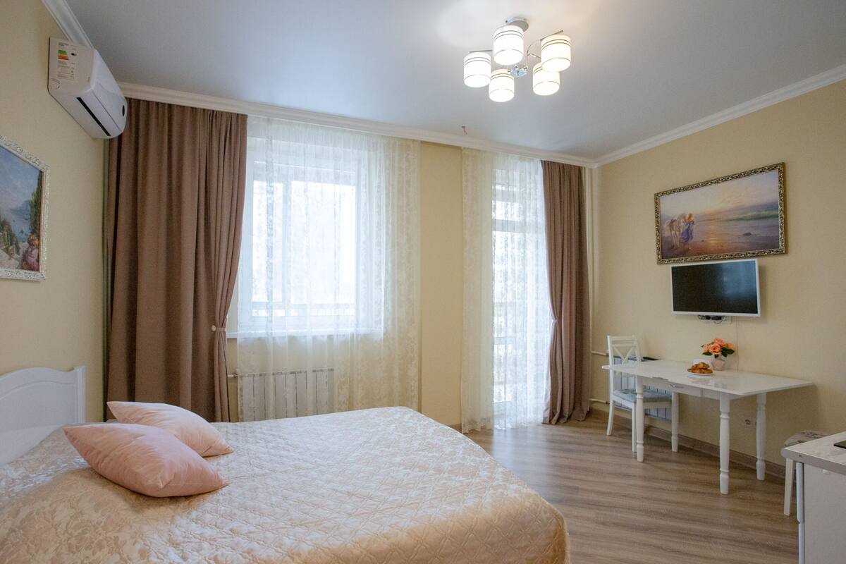 Comfort-Studio | 1 Schlafzimmer, Schreibtisch, Bügeleisen/Bügelbrett, kostenloses WLAN