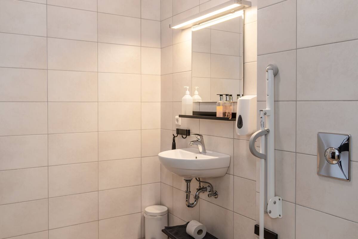triple room | bathroom | shower, free toiletries, hair dryer, towels