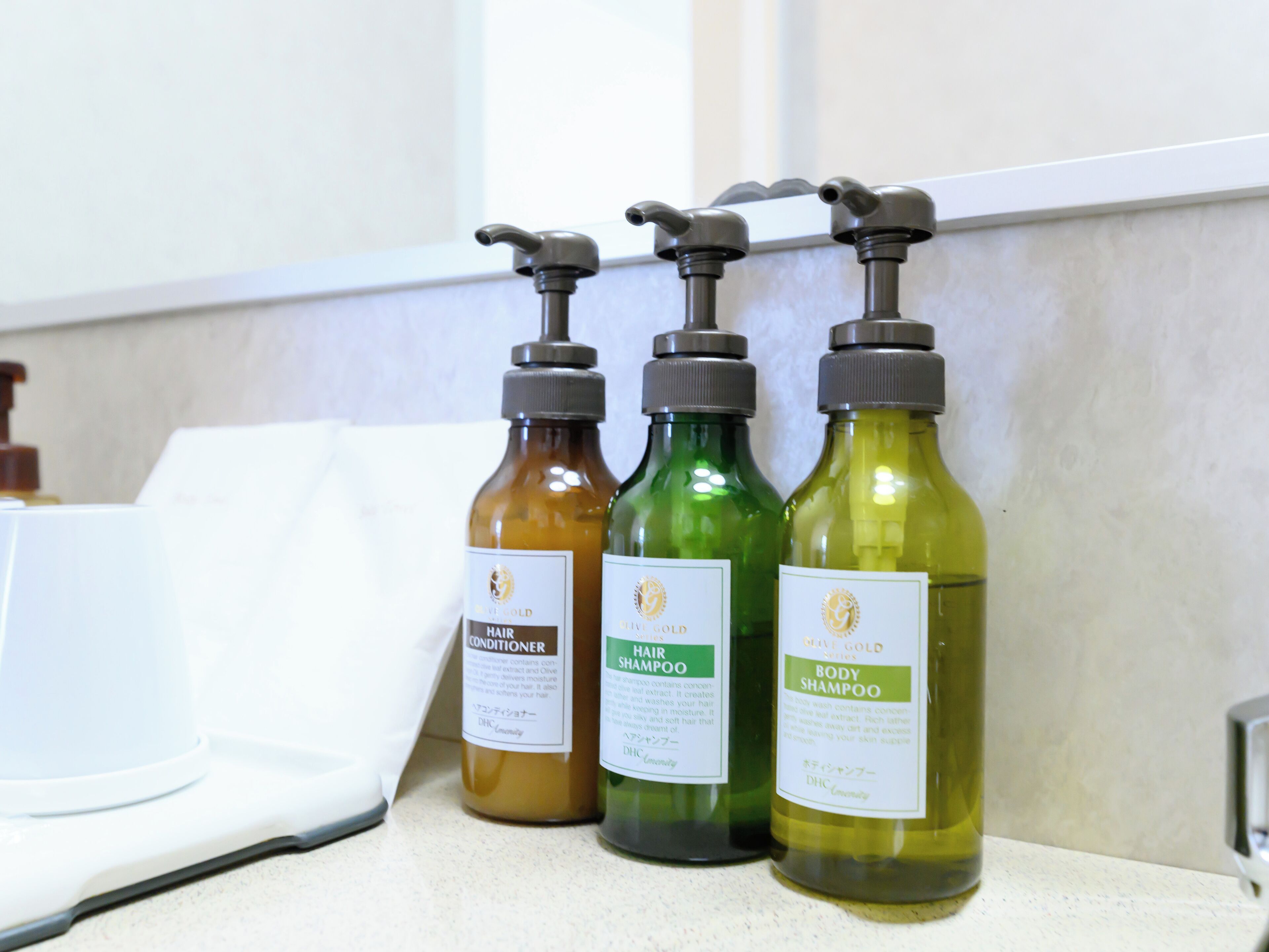 free toiletries, hair dryer, slippers, electronic bidet