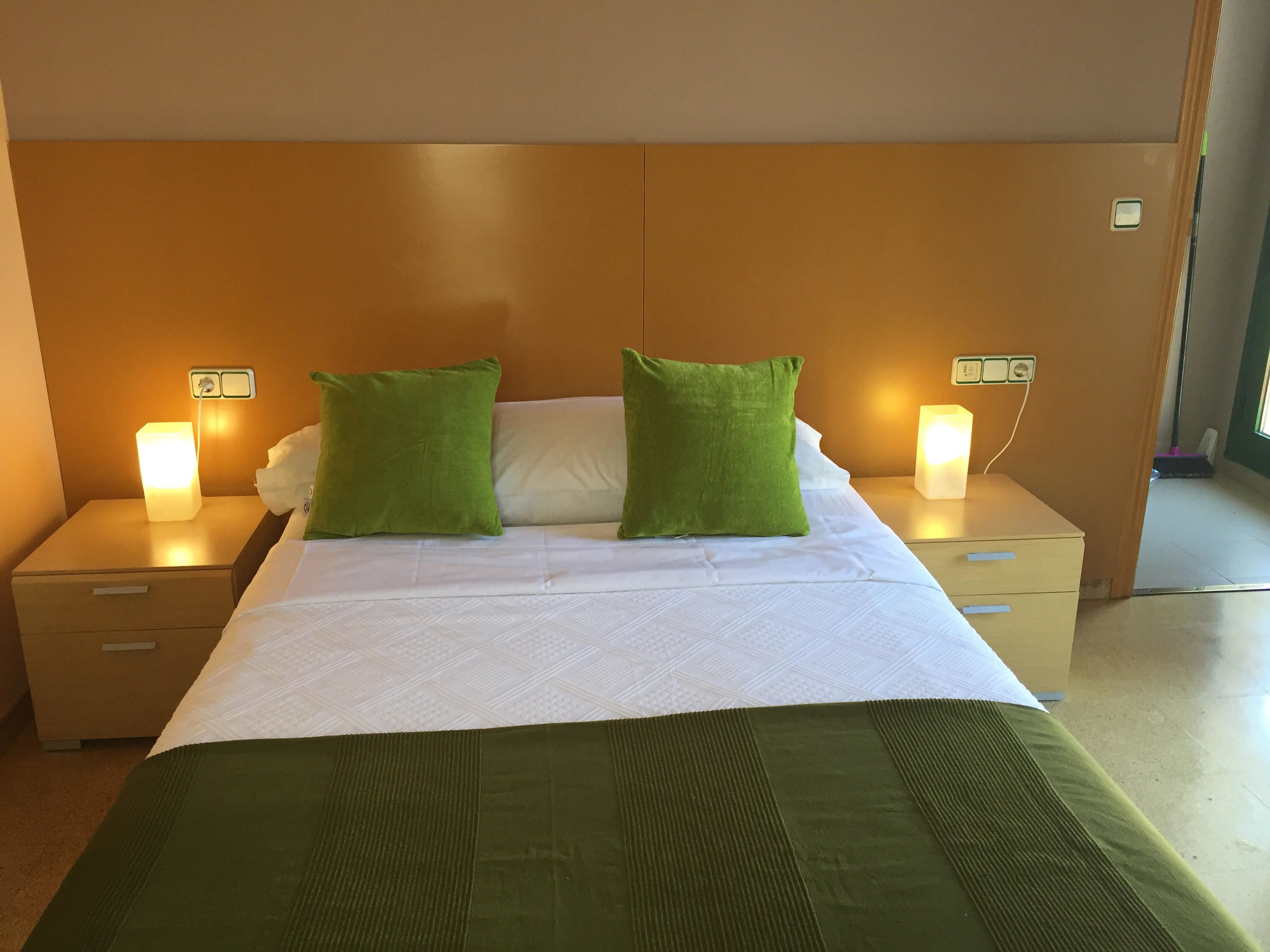 double room | individually furnished, desk, laptop workspace, blackout curtains