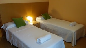 Individually furnished, desk, laptop workspace, blackout curtains