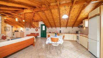 Luxury Apartment, 2 Bedrooms (Attic) | Living area | 32-inch LCD TV with satellite channels, TV, DVD player