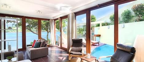 Villa, 1 Bedroom, Private Pool, Oceanfront | 8 bedrooms, premium bedding, in-room safe, desk