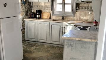 Traditional Villa, 2 Bedrooms, 2 Bathrooms, Sea Facing | Private kitchen | Full-sized fridge, oven, stovetop, coffee/tea maker