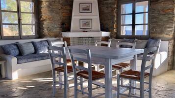 Traditional Villa, 2 Bedrooms, 2 Bathrooms, Sea Facing | Living room | Flat-screen TV