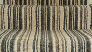 A carpeted staircase with a striped pattern. - New Globe Hotel (London)