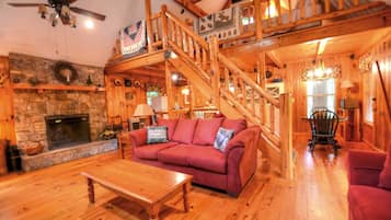 Cabin, 1 Bedroom | Living room | TV