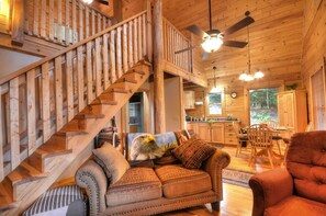 Cabin, 1 Bedroom | Living area - Soaring Eagle 1 Bedroom Cabin by Redawning (Bryson City)