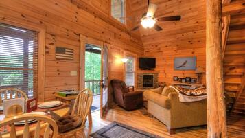 Kabin, 1 kamar tidur | Ruang keluarga | Perapian
