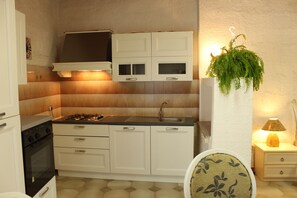 Appartement | Cuisine privée | Grand réfrigérateur, plaque de cuisson