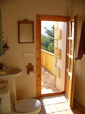 Eco-friendly toiletries, hair dryer, towels, soap