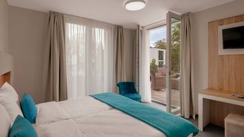 Comfort-Doppelzimmer (Plus) | Zimmersafe, Schreibtisch, Verdunkelungsvorhänge, schallisolierte Zimmer