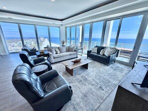 Flat-screen TV, DVD player