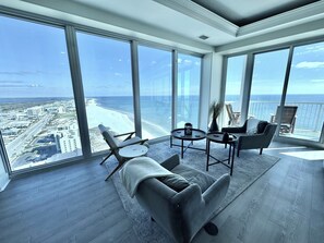 Flat-screen TV, DVD player