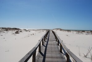 Vlak bij het strand