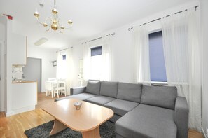 Double Room (With Sofa Bed) | Living area | Flat-screen TV