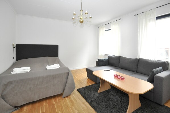 Double Room (With Sofa Bed) | Living area | Flat-screen TV