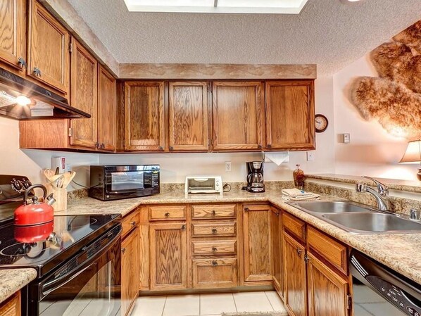 Microwave, oven, stovetop, dishwasher