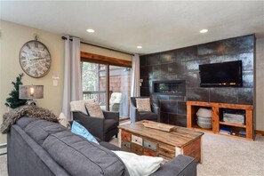 TV, fireplace - Lance's West Chalet- Walkable, Spacious, Elegant! (Breckenridge)