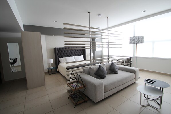 Comfort Apartment, 1 King Bed | Living area | Flat-screen TV