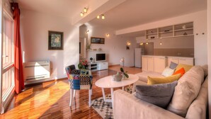 Luxury Apartment, 1 Bedroom, Terrace, Garden Area | Living area | Flat-screen TV - Apartments City Center (Tivat)