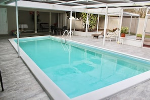 Outdoor pool, a heated pool
