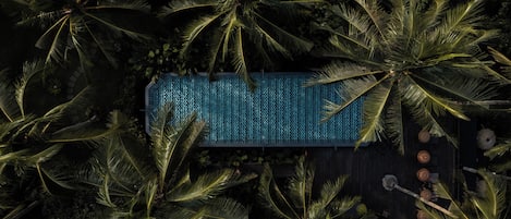 Indoor pool, outdoor pool, open 7:00 AM to 8:00 PM, pool umbrellas