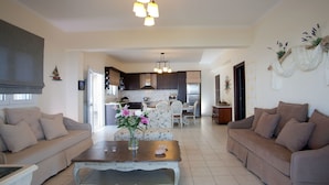 Family Apartment, Sea View | Living area - Amalia Apartments (Lefkada)