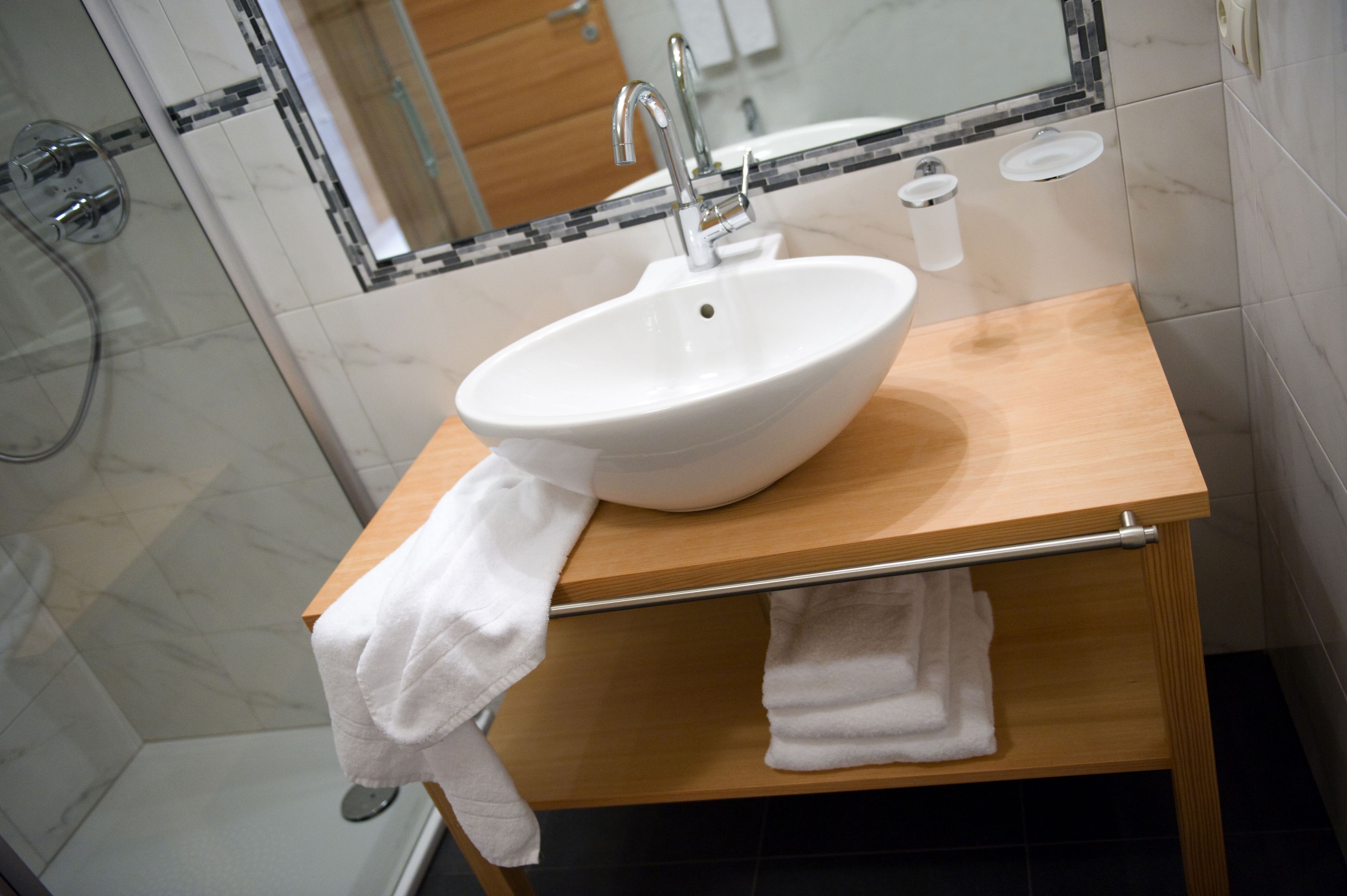 free toiletries, hair dryer, bidet, towels