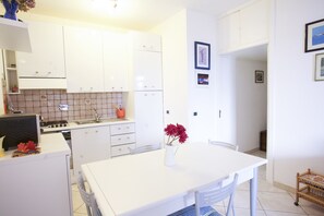 Apartament | Cuina privada | Frigorífic, placa de cuina i utensilis de cuina, vaixella i coberteria 