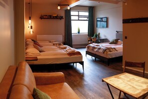 Family Room, Multiple Beds, Private Bathroom | Individually decorated, individually furnished, blackout drapes - KEX Hotel and Hostel Reykjavik (Reykjavik)