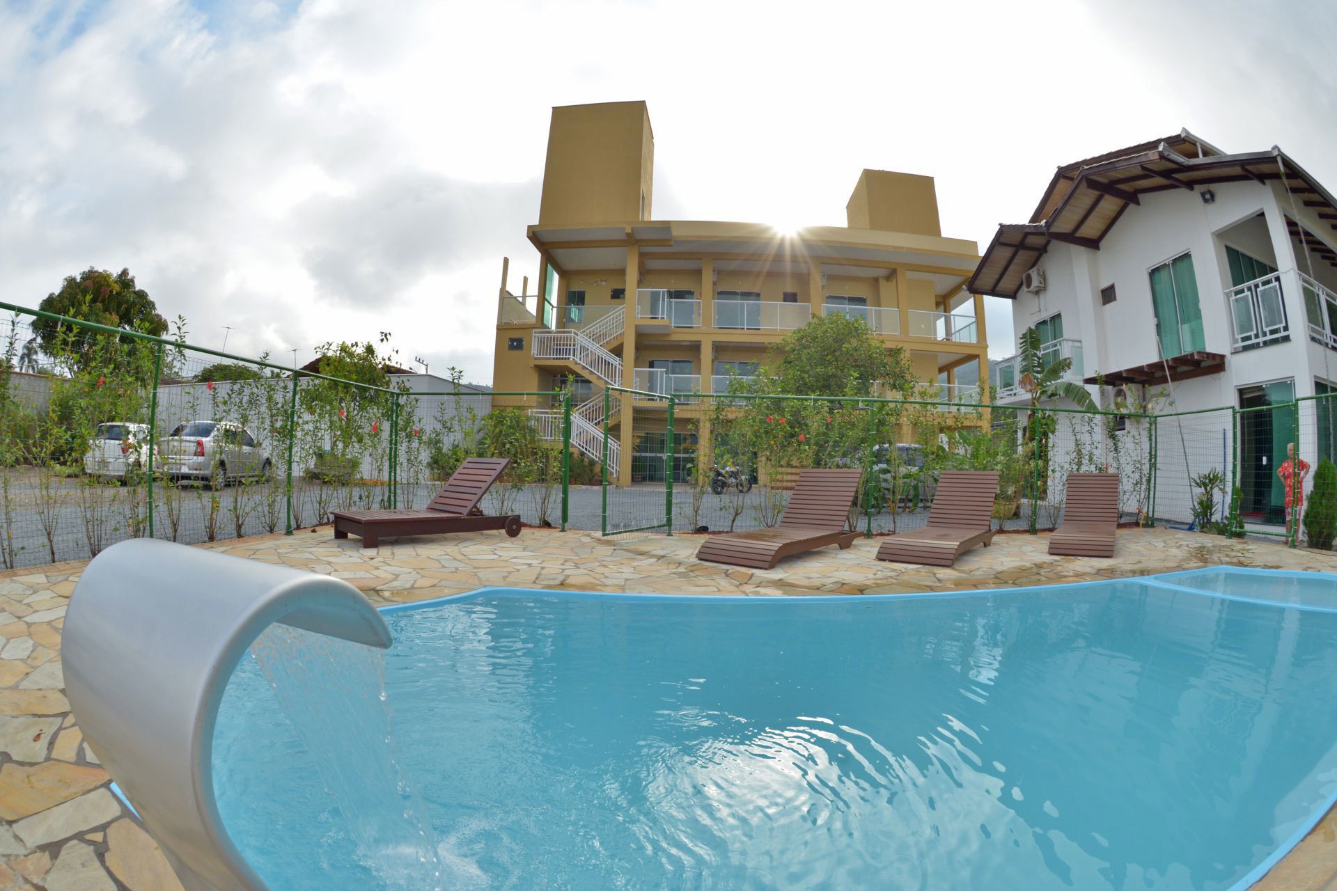 Outdoor pool, open 9 AM to 9 PM, sun loungers