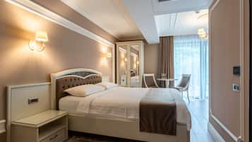 Tomannsrom | Minibar, strykejern/-brett, wi-fi (inkludert) og sengetøy