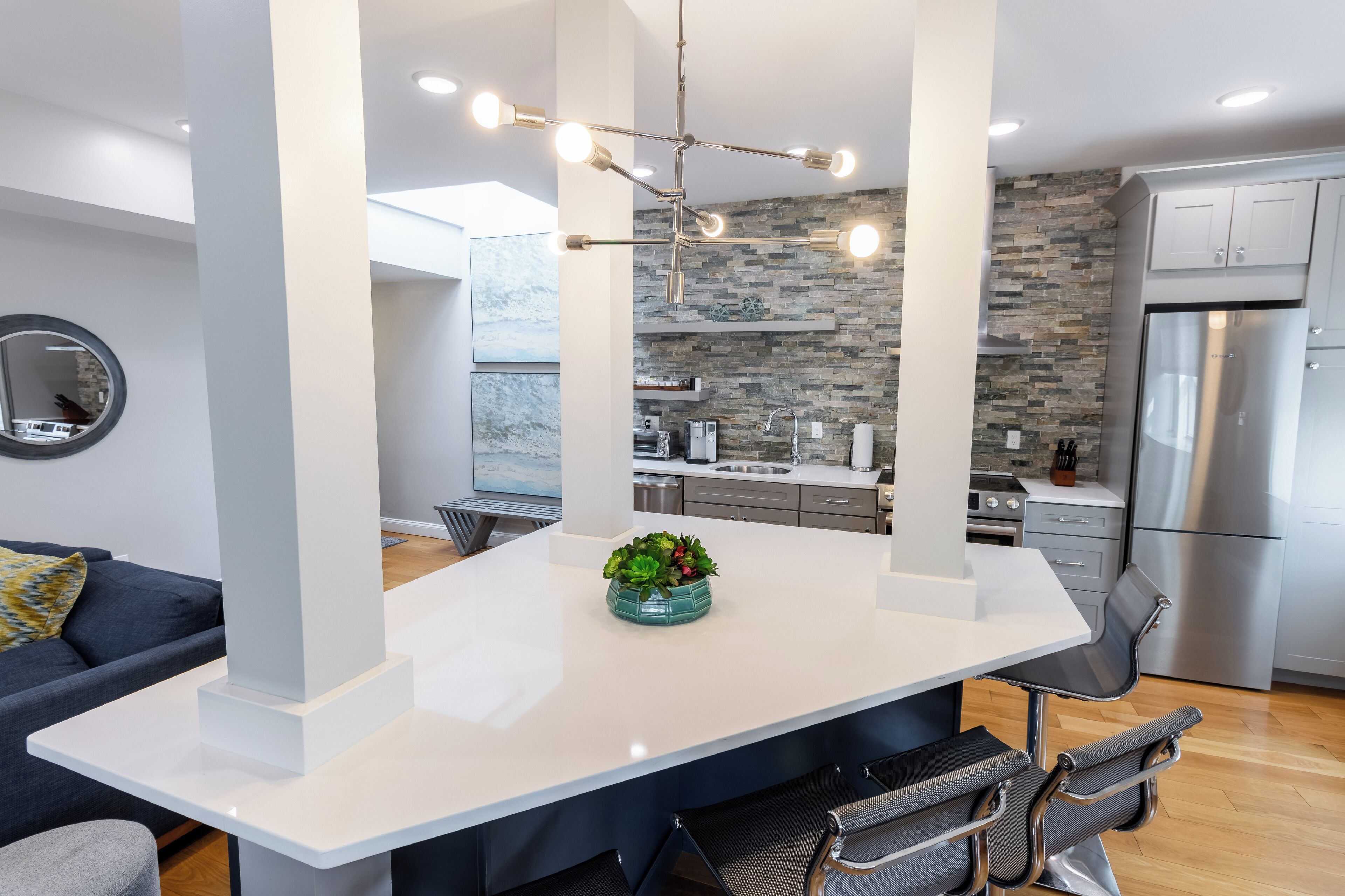 Apartemen Mewah, 3 kamar tidur, pemandangan pelabuhan | Area keluarga | TV layar datar