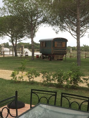 Mobile Home (La Roulotte Gitane) | View from room - Résidence du Tadorne (Saintes-Maries-de-la-Mer)