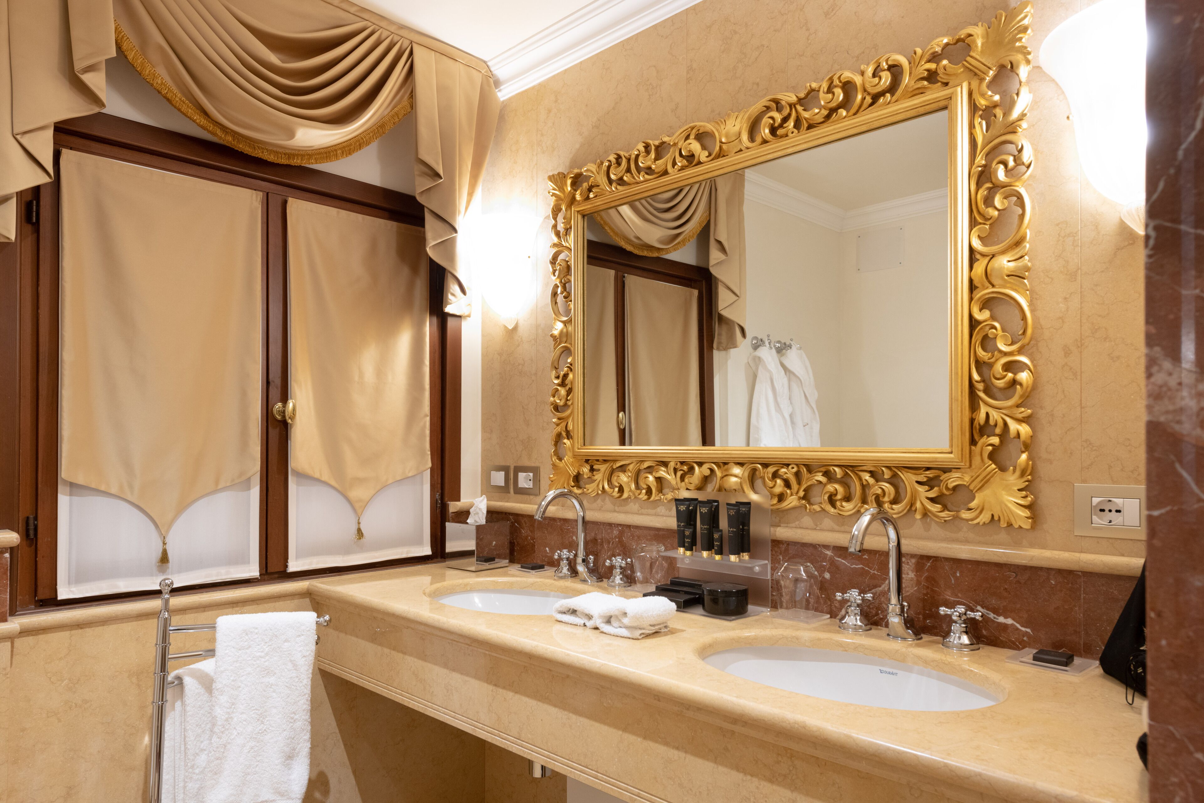 classic suite, 1 queen bed with sofa bed | bathroom | free toiletries, hair dryer, bathrobes, slippers
