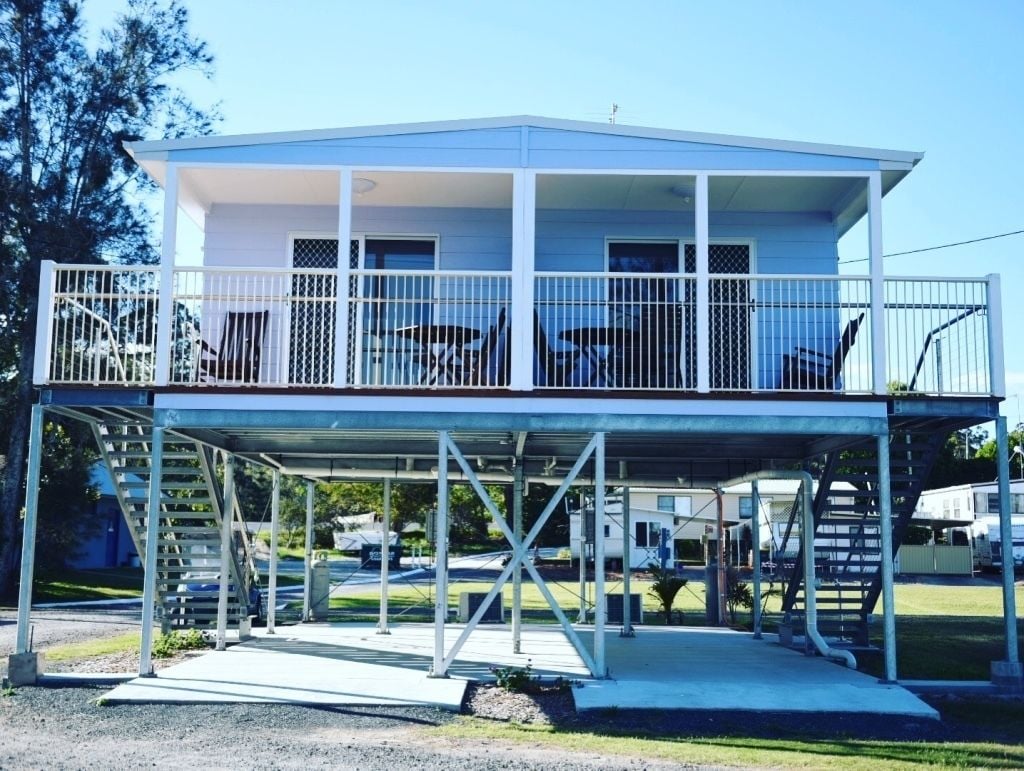 Deluxe Riverfront Cabin | View from room