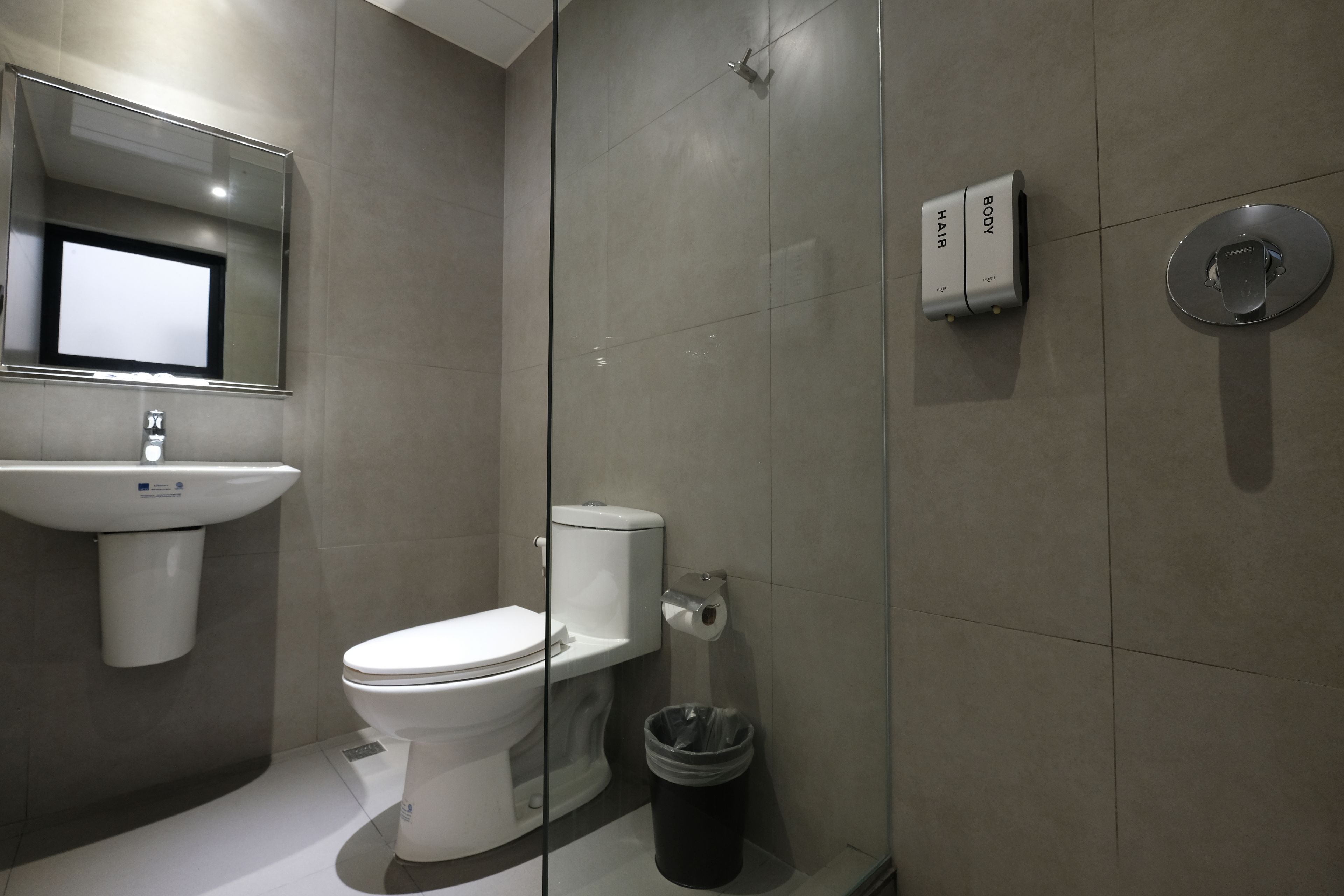 shower, free toiletries, hair dryer, slippers