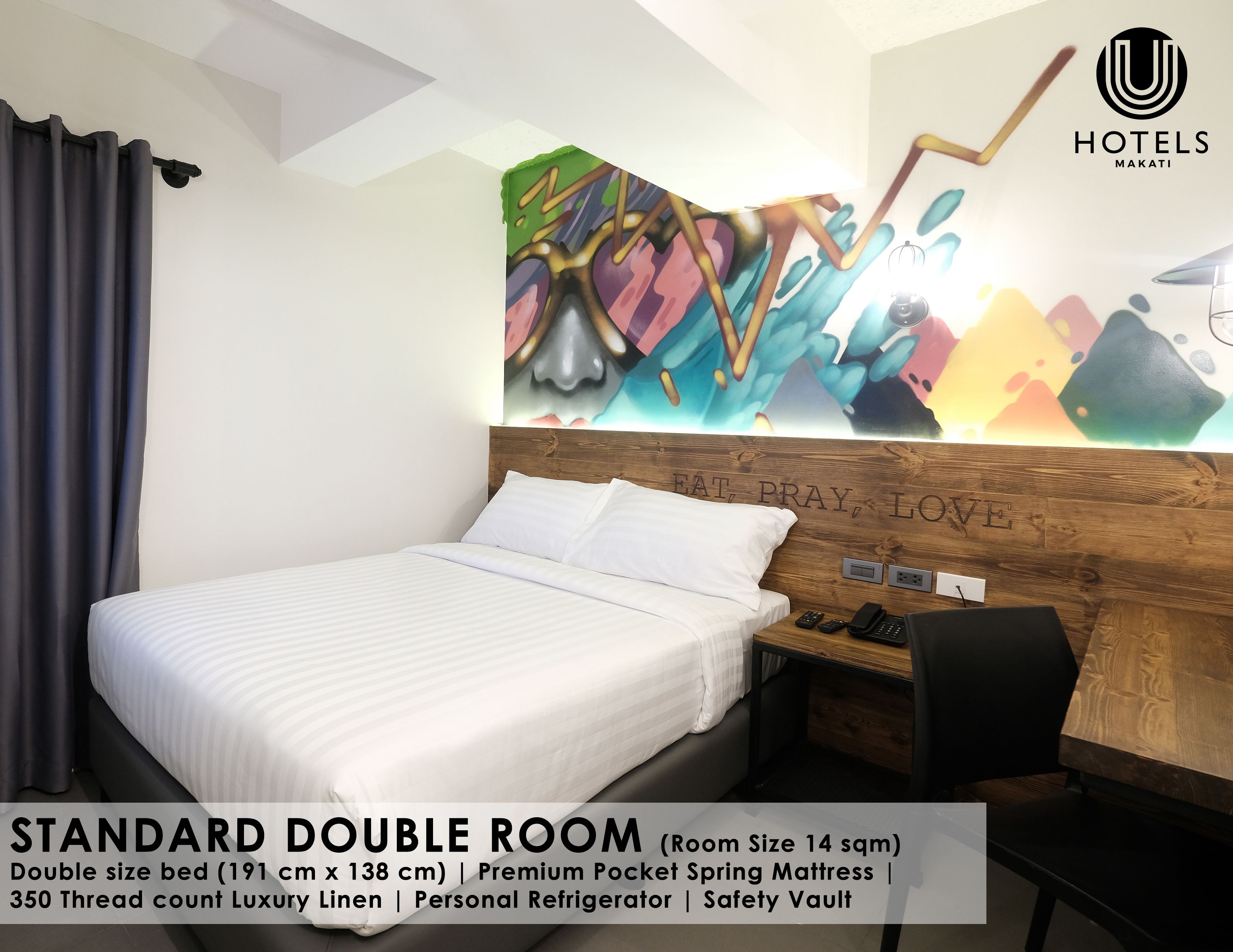 standard double room | premium bedding, in-room safe, desk, iron/ironing board