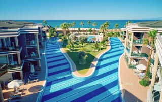 Indoor pool, seasonal outdoor pool, pool umbrellas, sun loungers