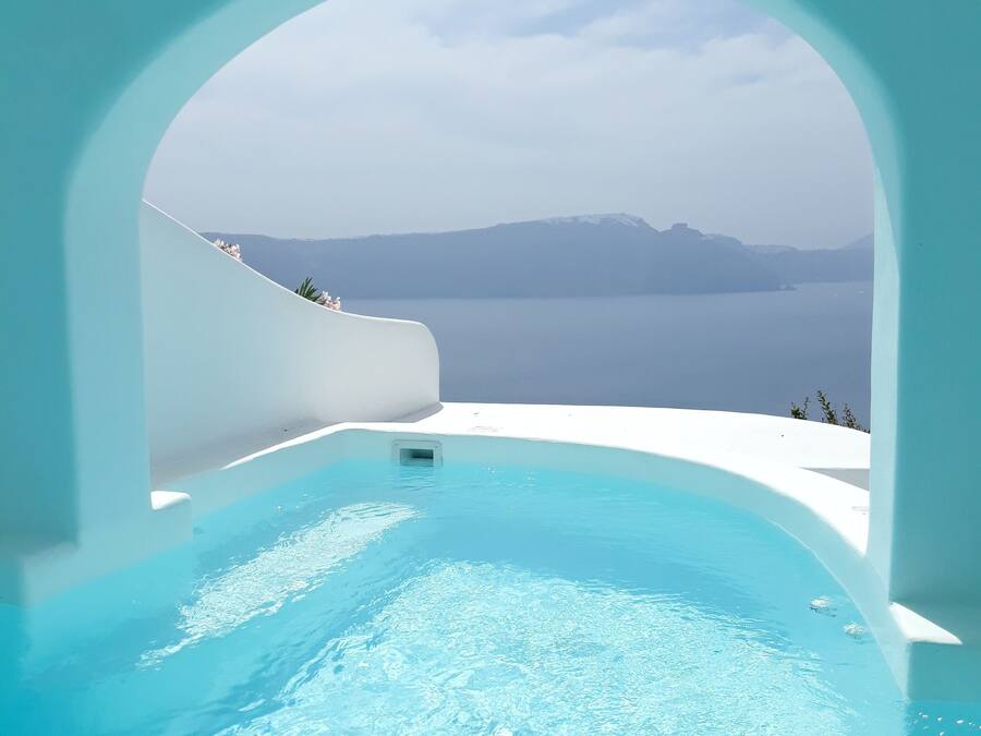 Honeymoon Suite, Plunge Pool, Caldera View | View from room