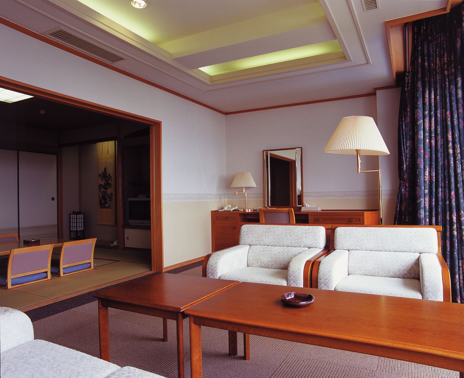 superior japanese style room, non smoking, tenku | living room | flat-screen tv