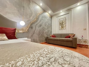 Apartamento superior, 1 cama de matrimonio grande con sofá cama | Camas supletorias