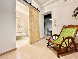 Exclusive Apartment, 1 Bedroom, Terrace | Bathroom | Shower, rainfall showerhead, free toiletries, hair dryer