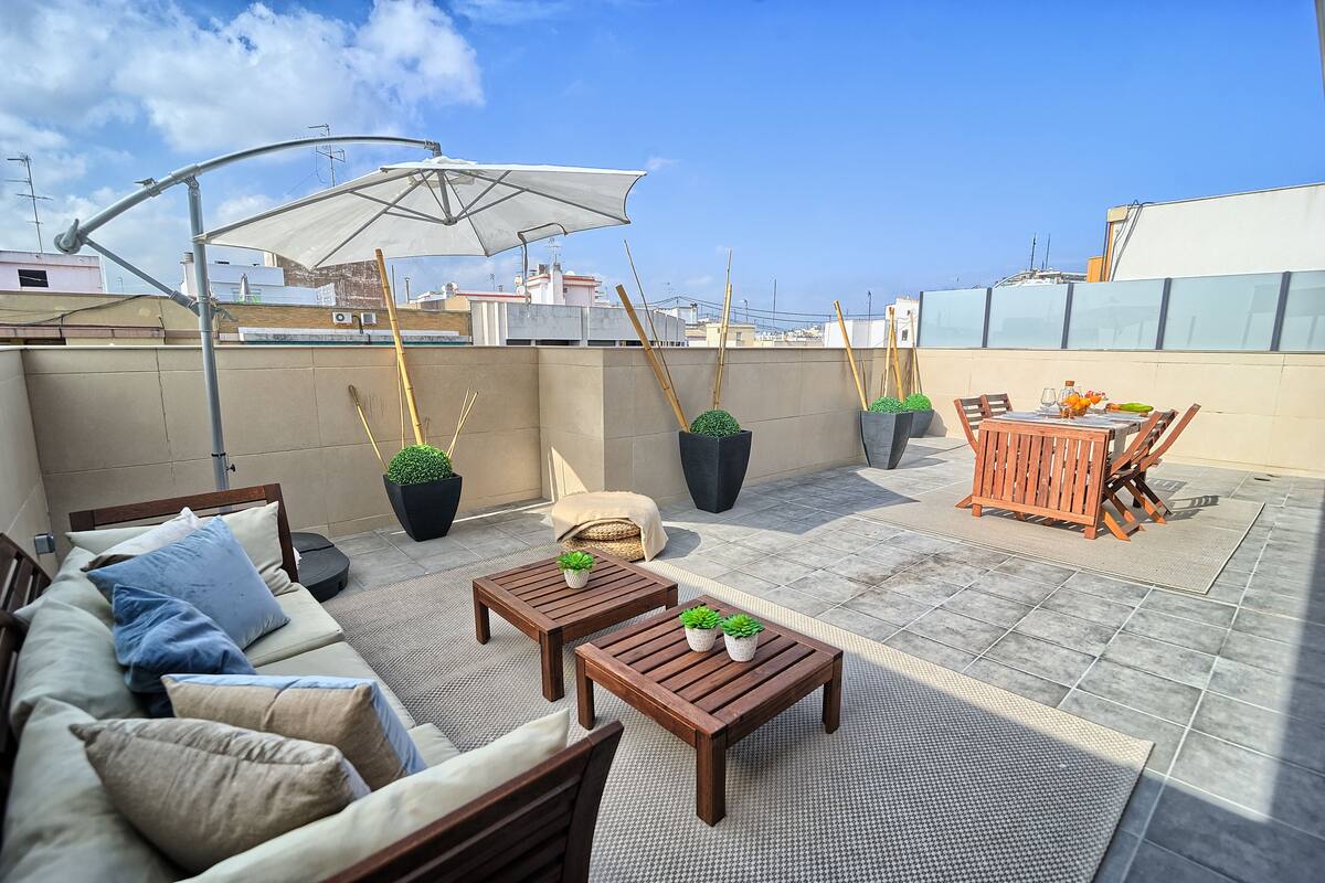 Ático, 3 habitaciones, terraza | Terraza o patio