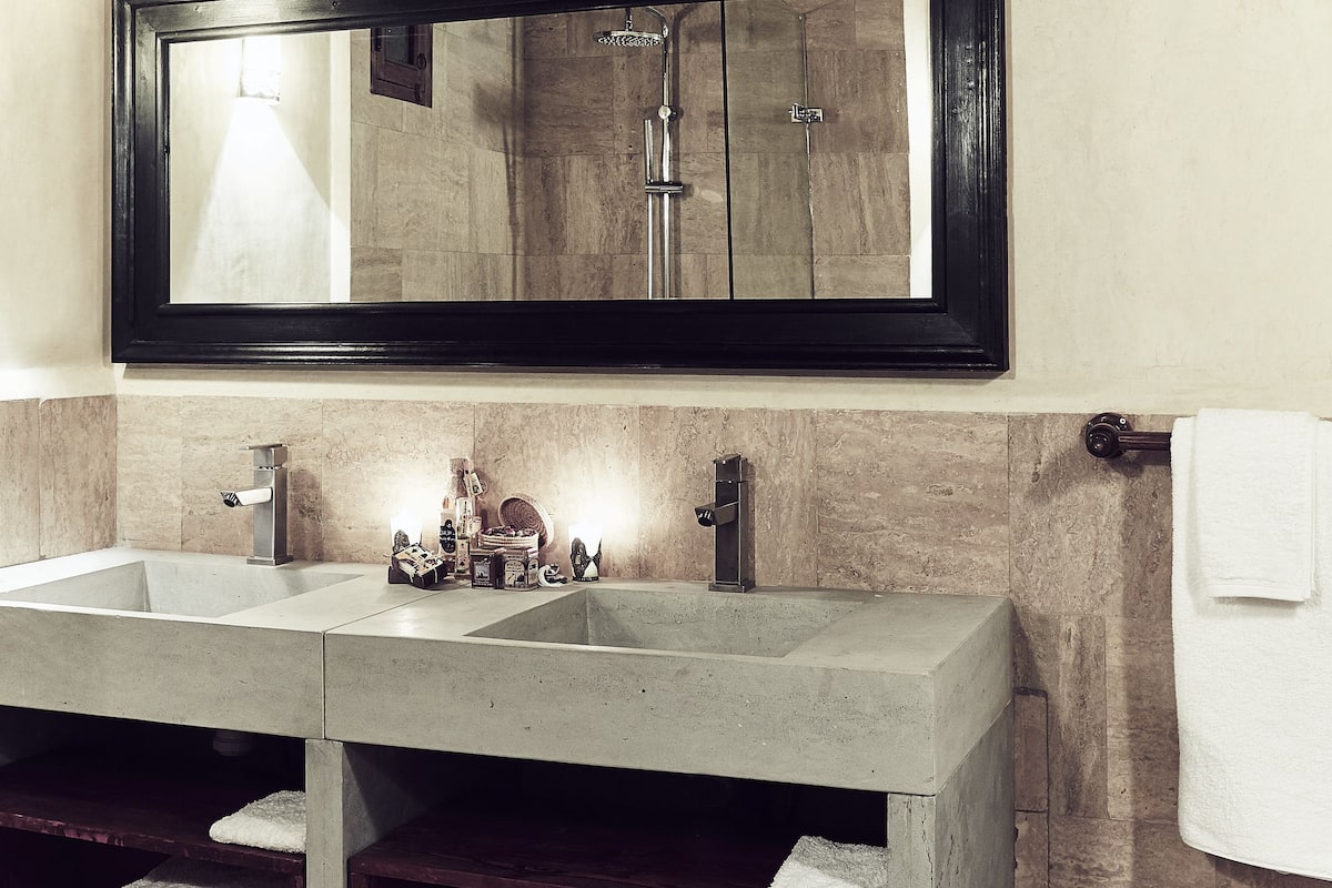 free toiletries, hair dryer, dressing gowns, slippers