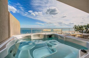 Junior Suite, Terrace, Sea View | 1 bedroom, premium bedding, minibar, in-room safe